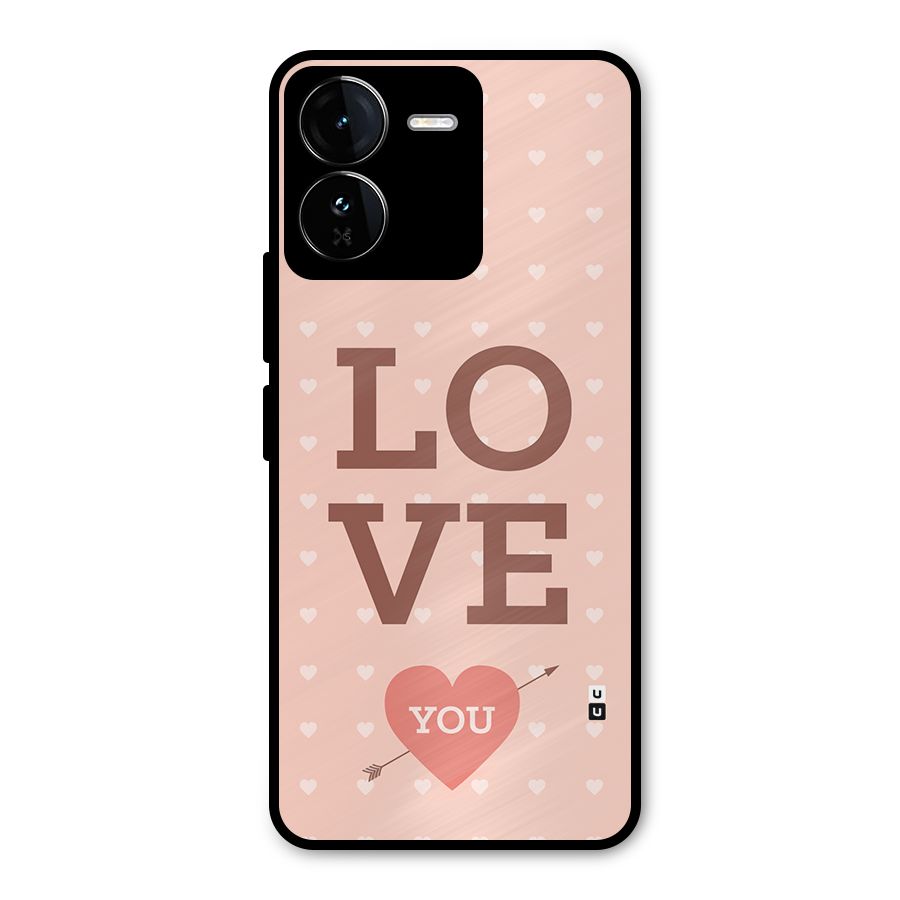 Love You Hearts Metal Back Case for iQOO Z9