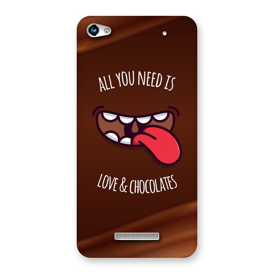 Love and Chocolates Back Case for Micromax Hue 2