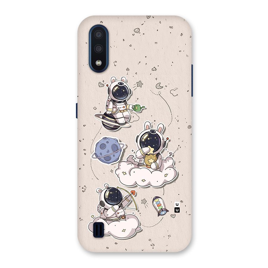 Lovely Astronaut Playing Back Case for Galaxy M01