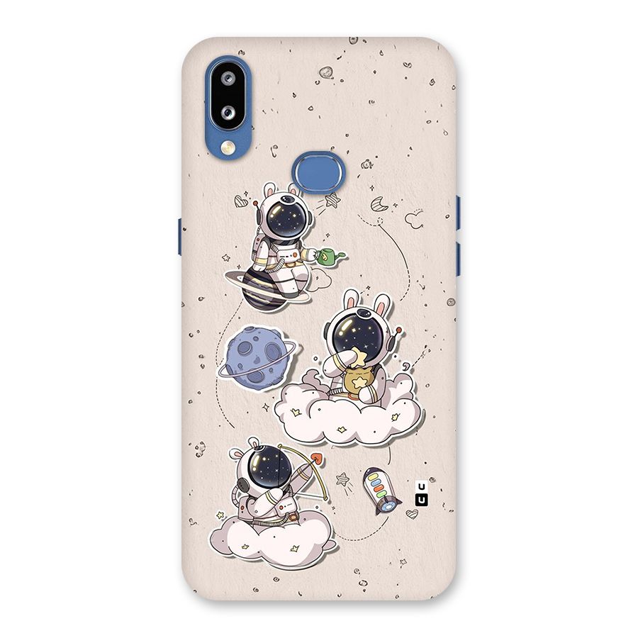 Lovely Astronaut Playing Back Case for Galaxy M01s