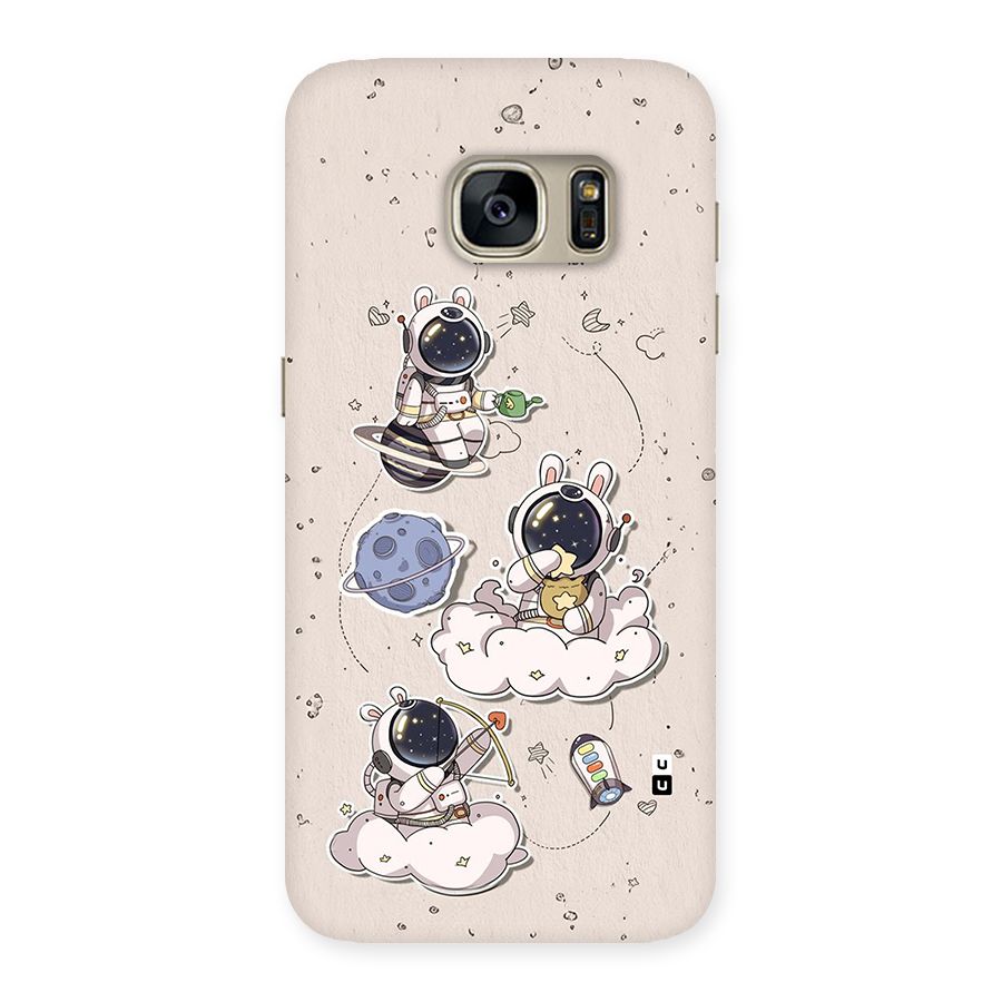 Lovely Astronaut Playing Back Case for Galaxy S7