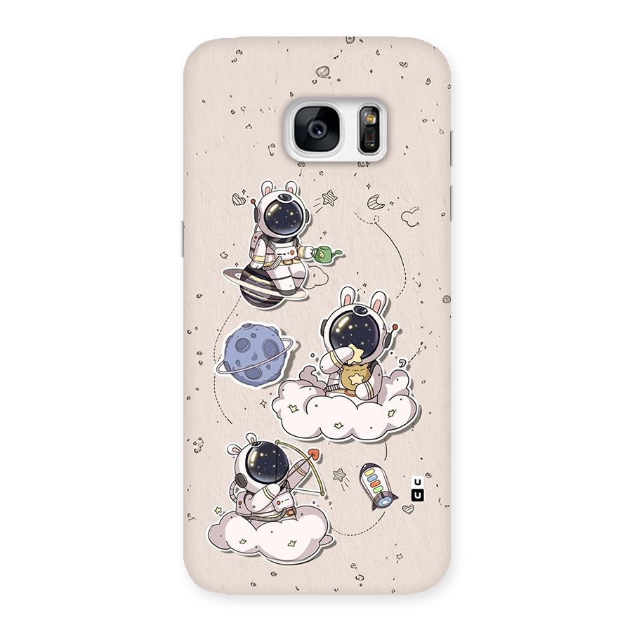 Lovely Astronaut Playing Back Case for Galaxy S7 Edge