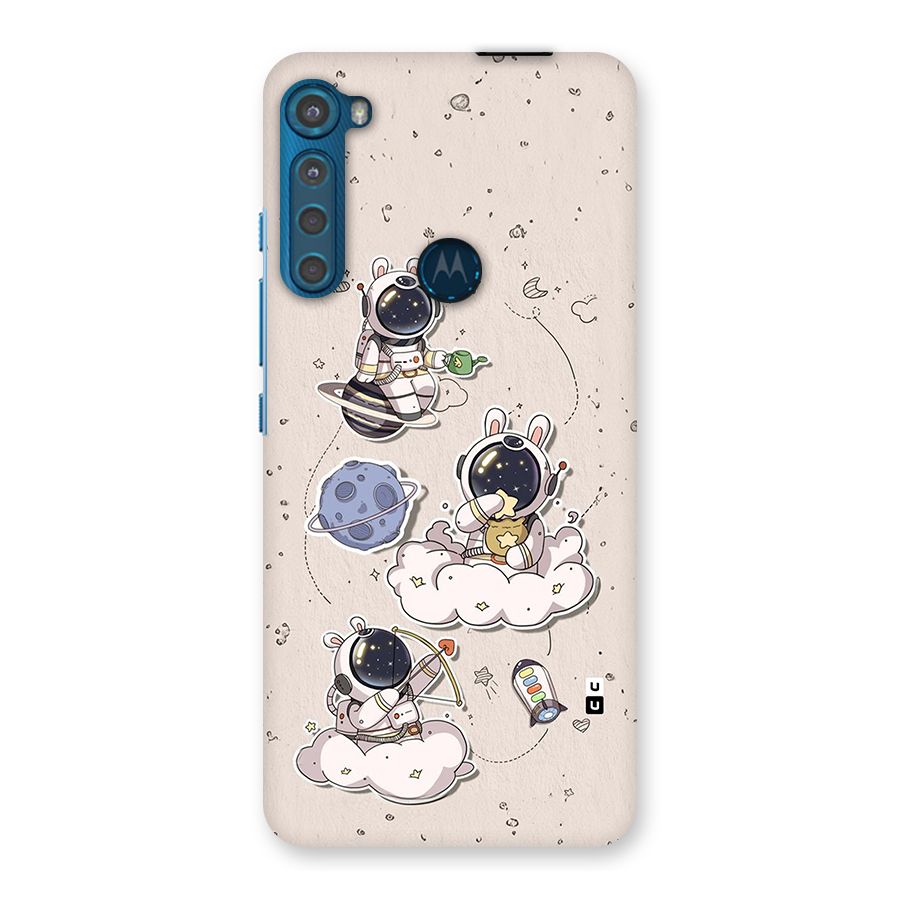 Lovely Astronaut Playing Back Case for Motorola One Fusion Plus
