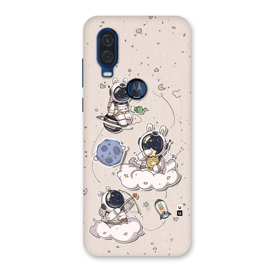 Lovely Astronaut Playing Back Case for Motorola One Vision