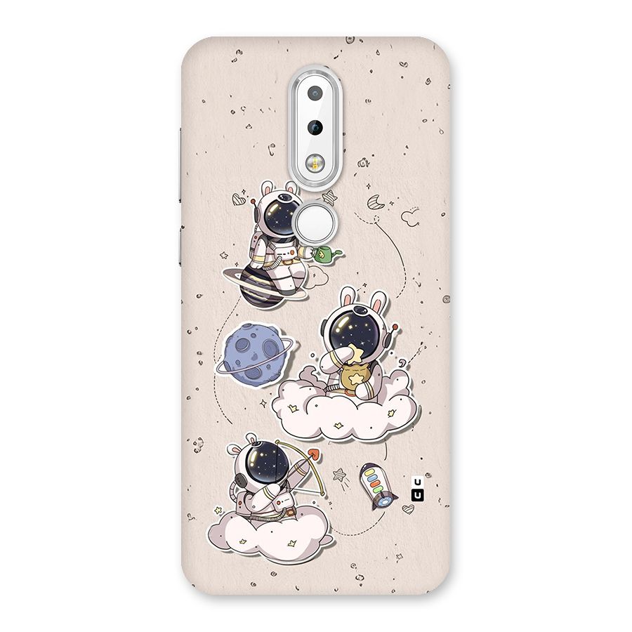 Lovely Astronaut Playing Back Case for Nokia 6.1 Plus