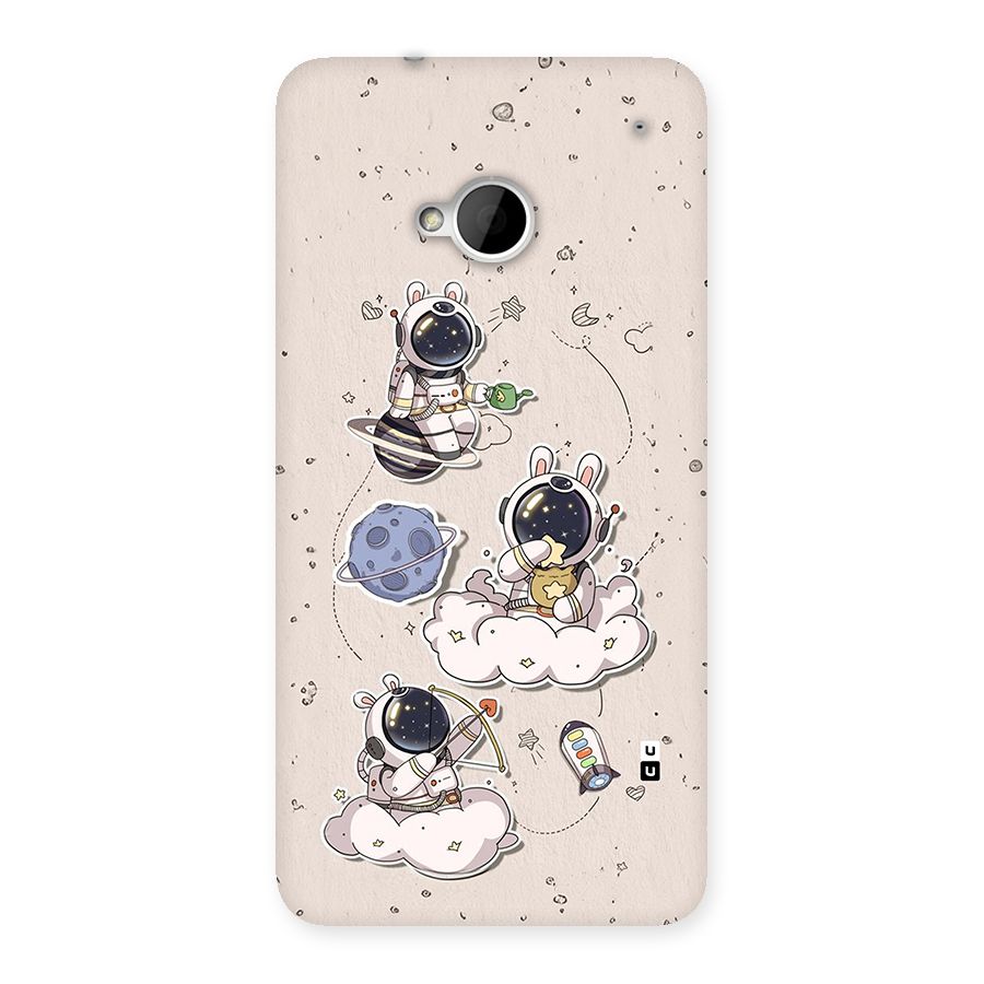 Lovely Astronaut Playing Back Case for One M7 (Single Sim)