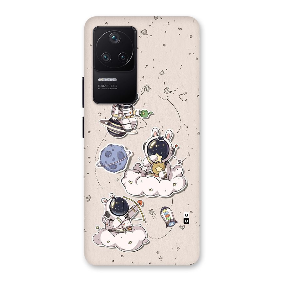 Lovely Astronaut Playing Back Case for Poco F4 5G