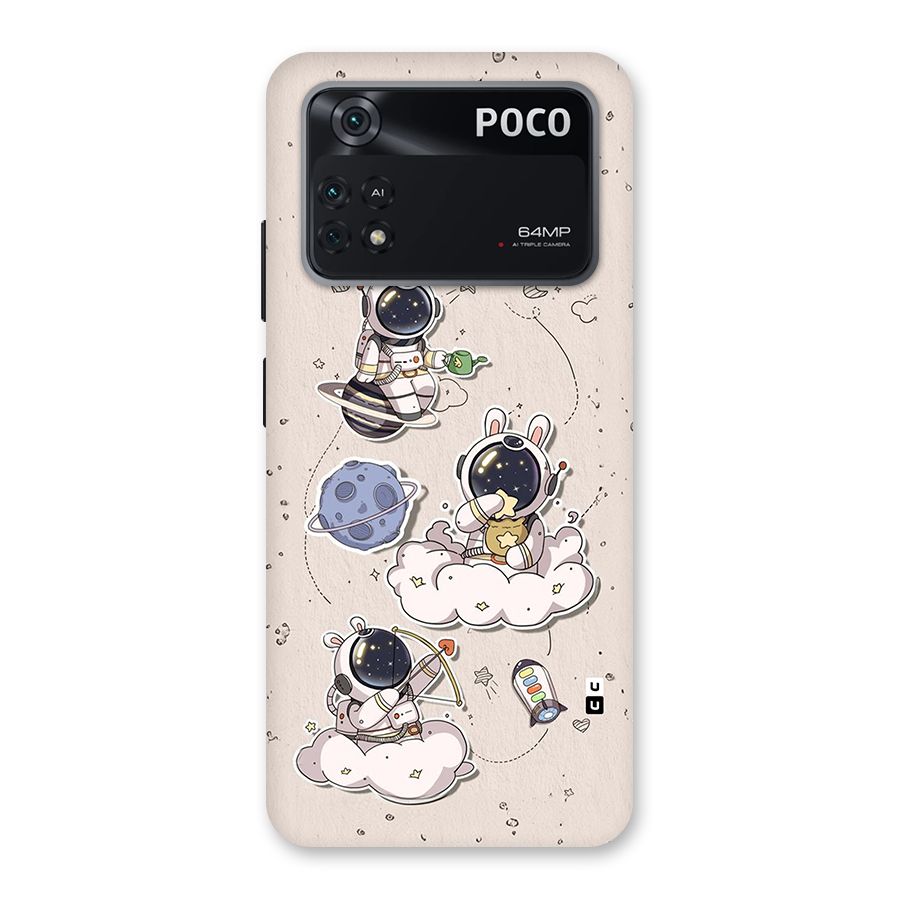 Lovely Astronaut Playing Back Case for Poco M4 Pro 4G