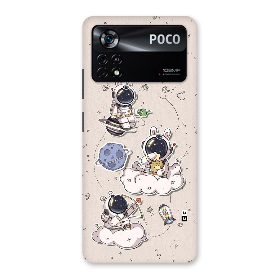 Lovely Astronaut Playing Back Case for Poco X4 Pro 5G