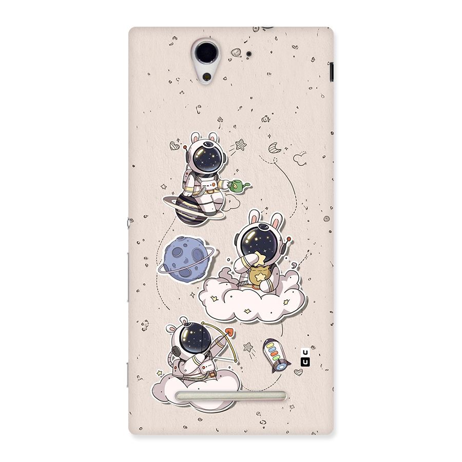 Lovely Astronaut Playing Back Case for Xperia C3