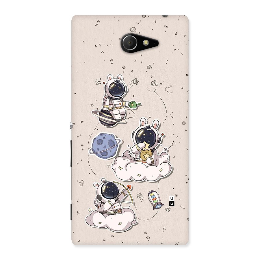 Lovely Astronaut Playing Back Case for Xperia M2