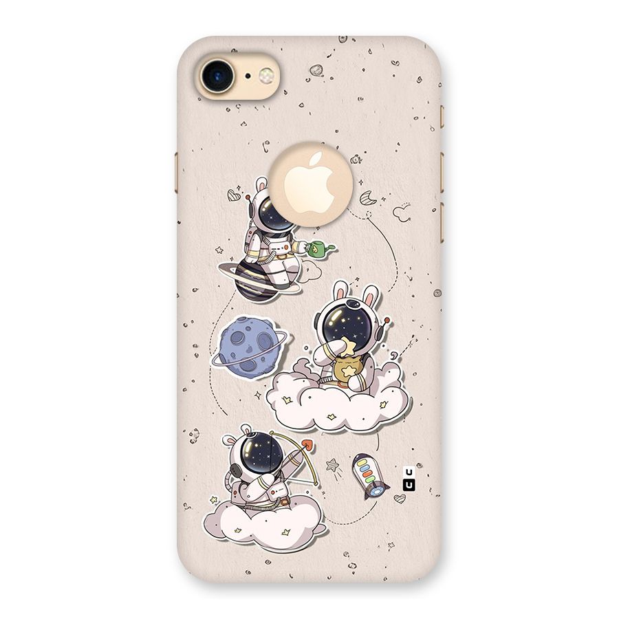 Lovely Astronaut Playing Back Case for iPhone 7 Logo Cut