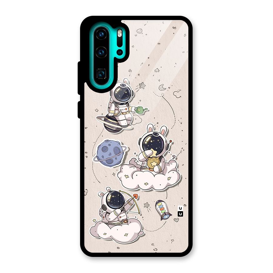 Lovely Astronaut Playing Glass Back Case for Huawei P30 Pro