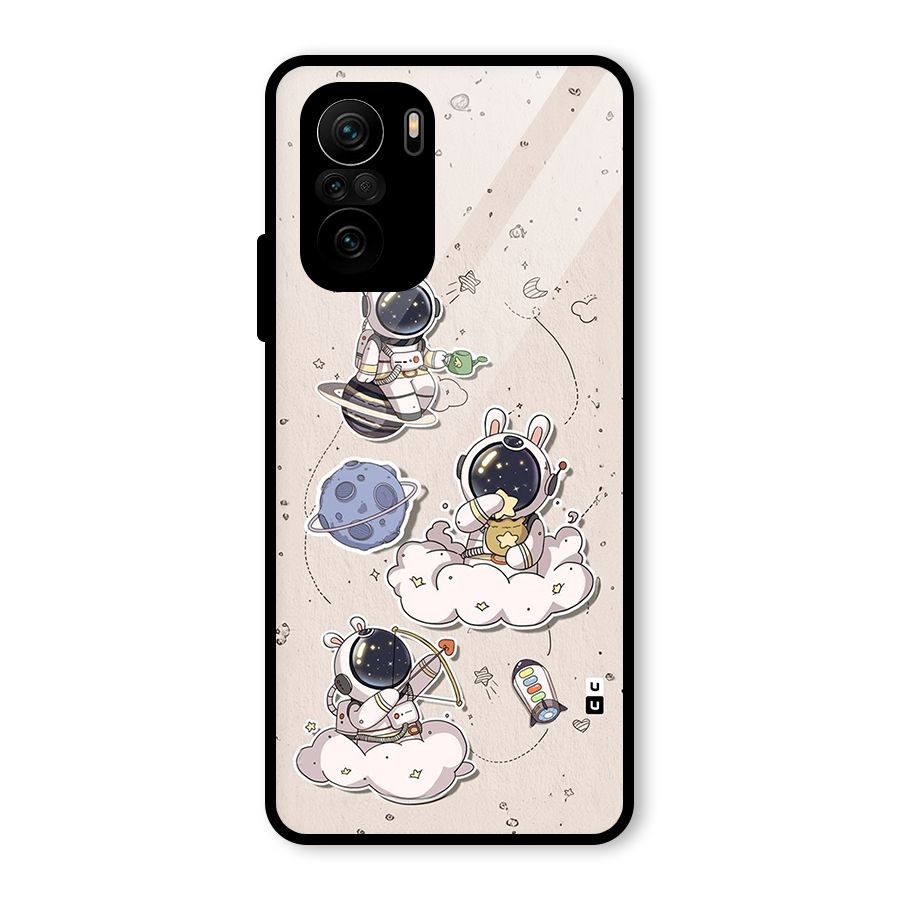 Lovely Astronaut Playing Glass Back Case for Mi 11X Pro