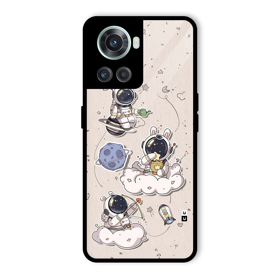 Lovely Astronaut Playing Glass Back Case for OnePlus 10R