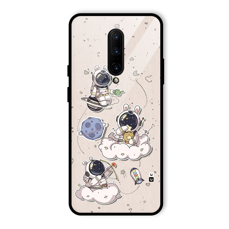 Lovely Astronaut Playing Glass Back Case for OnePlus 7 Pro