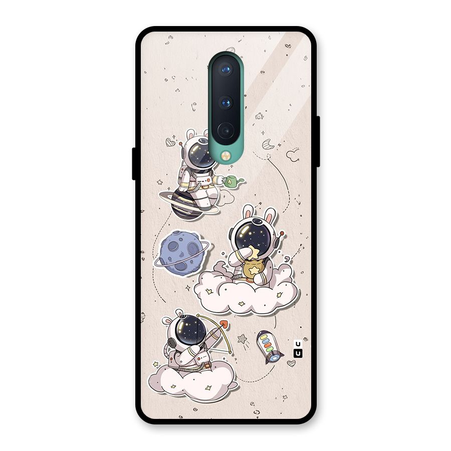 Lovely Astronaut Playing Glass Back Case for OnePlus 8