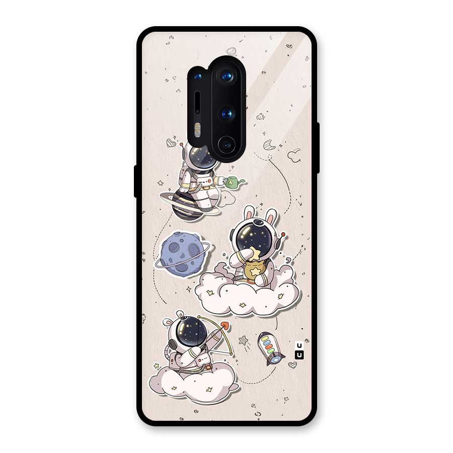 Lovely Astronaut Playing Glass Back Case for OnePlus 8 Pro