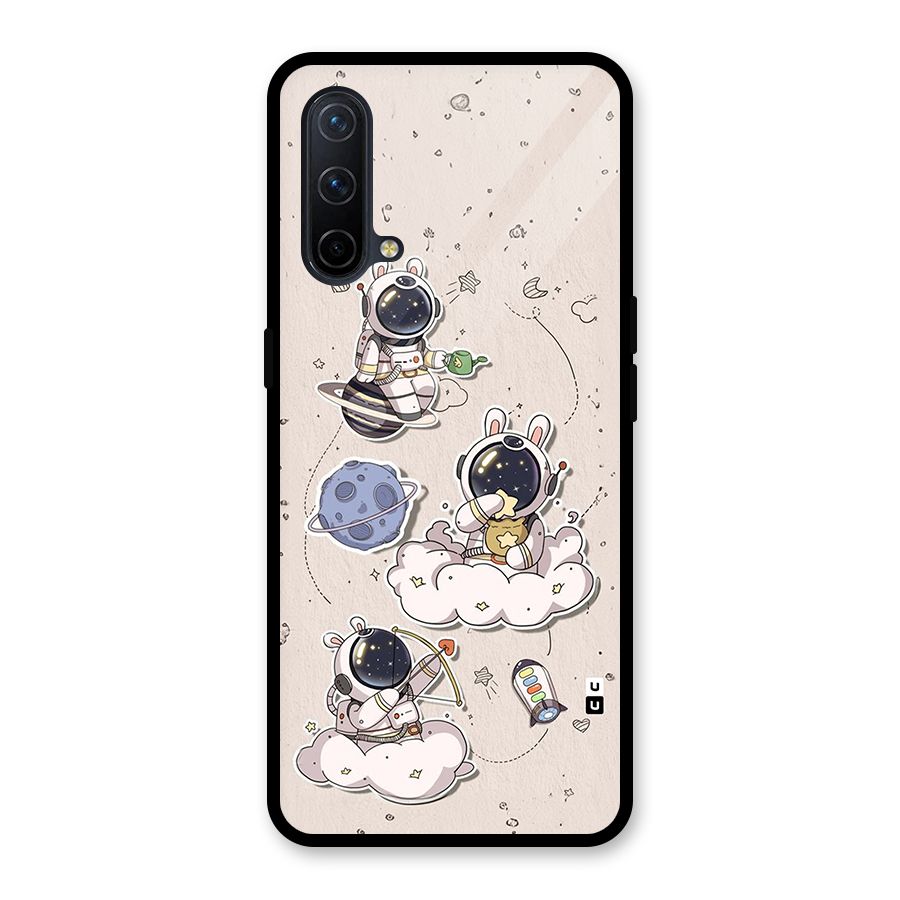 Lovely Astronaut Playing Glass Back Case for OnePlus Nord CE 5G
