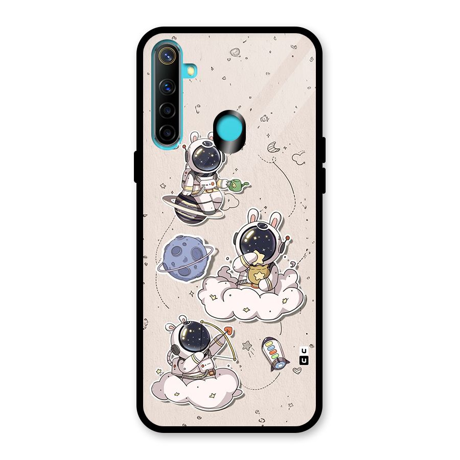 Lovely Astronaut Playing Glass Back Case for Realme 5