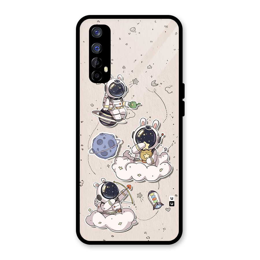 Lovely Astronaut Playing Glass Back Case for Realme Narzo 20 Pro