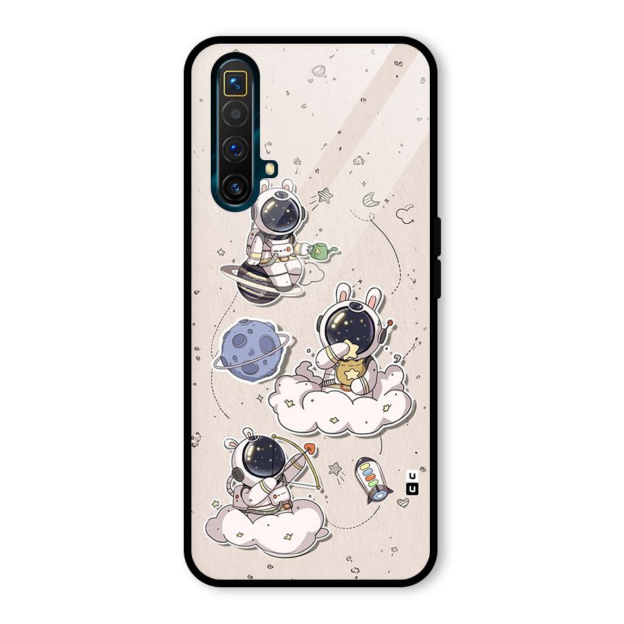 Lovely Astronaut Playing Glass Back Case for Realme X3
