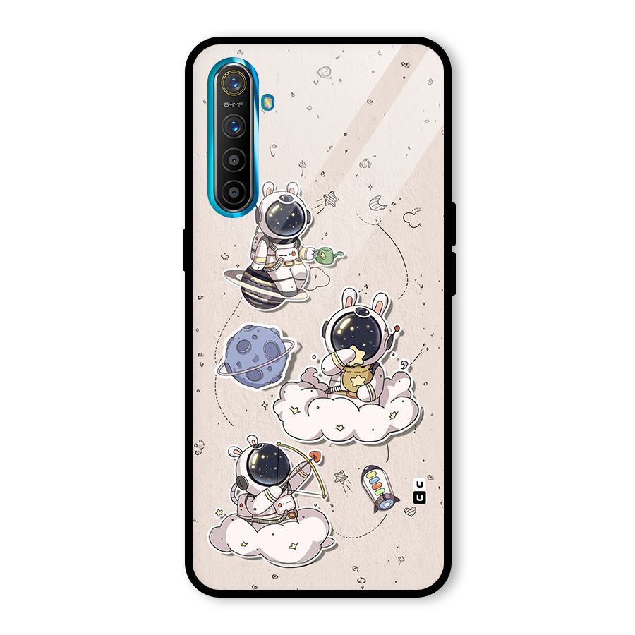 Lovely Astronaut Playing Glass Back Case for Realme XT