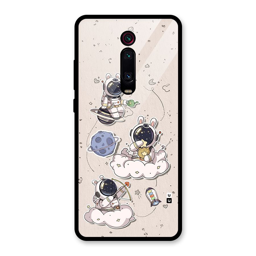 Lovely Astronaut Playing Glass Back Case for Redmi K20