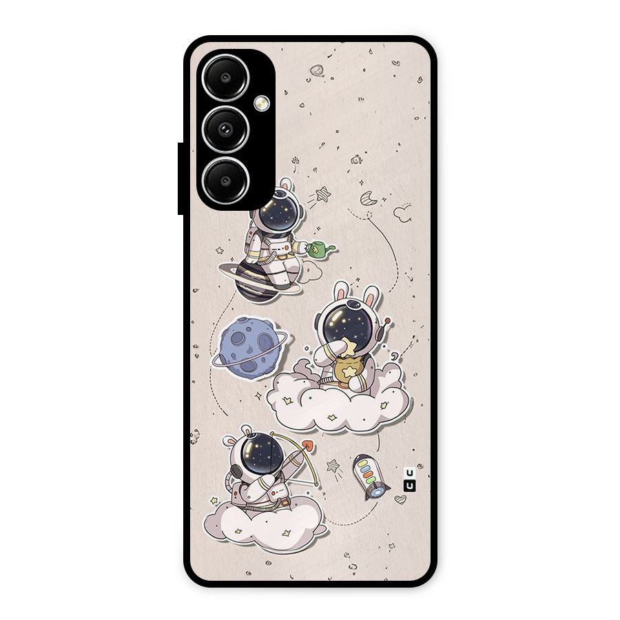 Lovely Astronaut Playing Metal Back Case for Galaxy A05s