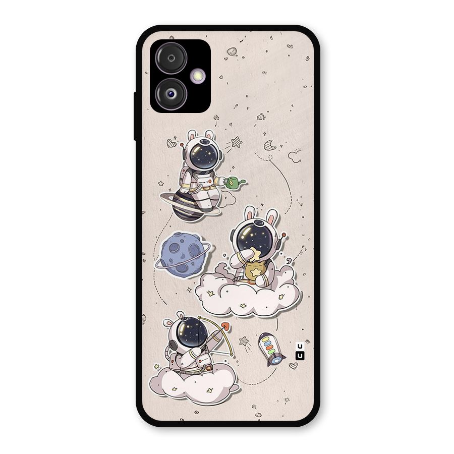 Lovely Astronaut Playing Metal Back Case for Galaxy F14
