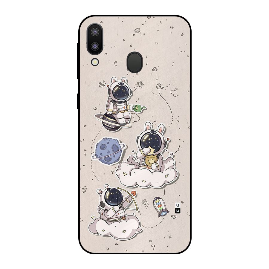 Lovely Astronaut Playing Metal Back Case for Galaxy M20