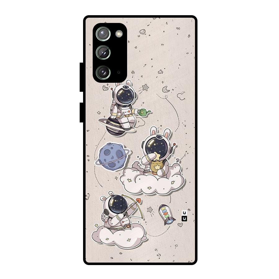 Lovely Astronaut Playing Metal Back Case for Galaxy Note 20