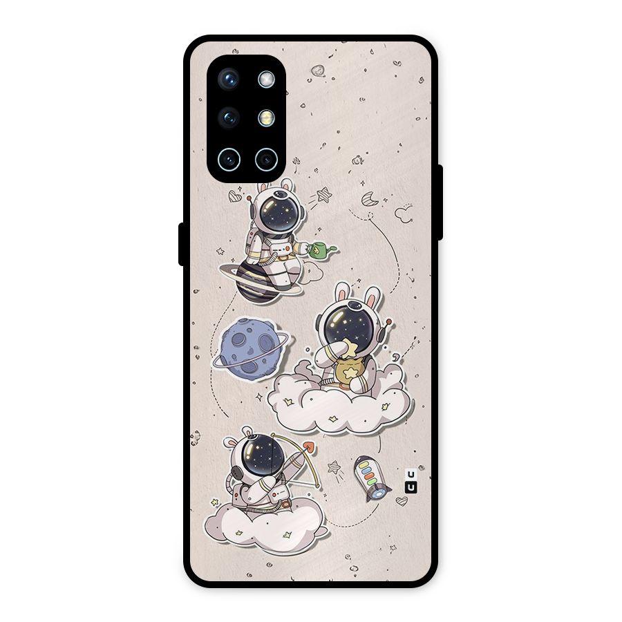 Lovely Astronaut Playing Metal Back Case for OnePlus 9R