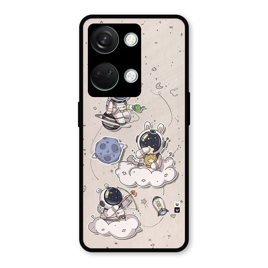 Lovely Astronaut Playing Metal Back Case for OnePlus Nord 3