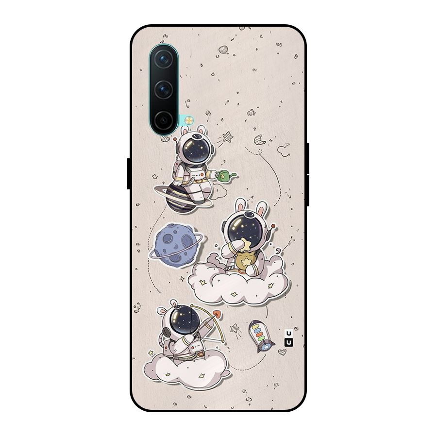 Lovely Astronaut Playing Metal Back Case for OnePlus Nord CE 5G