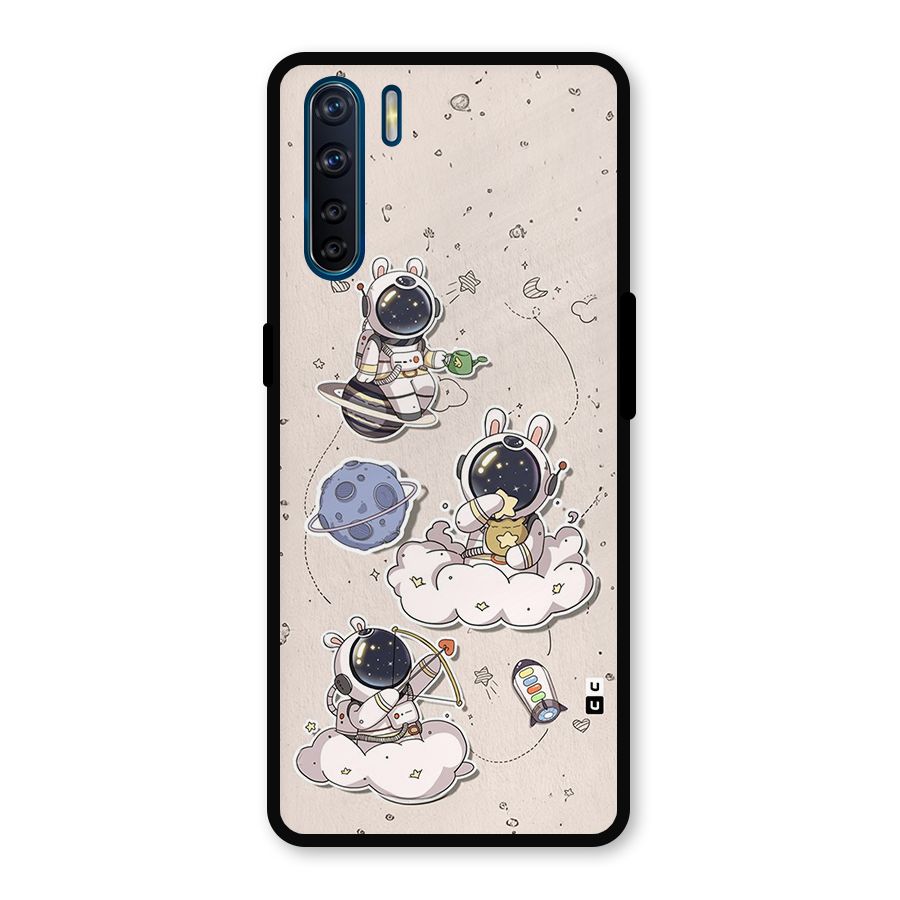 Lovely Astronaut Playing Metal Back Case for Oppo F15
