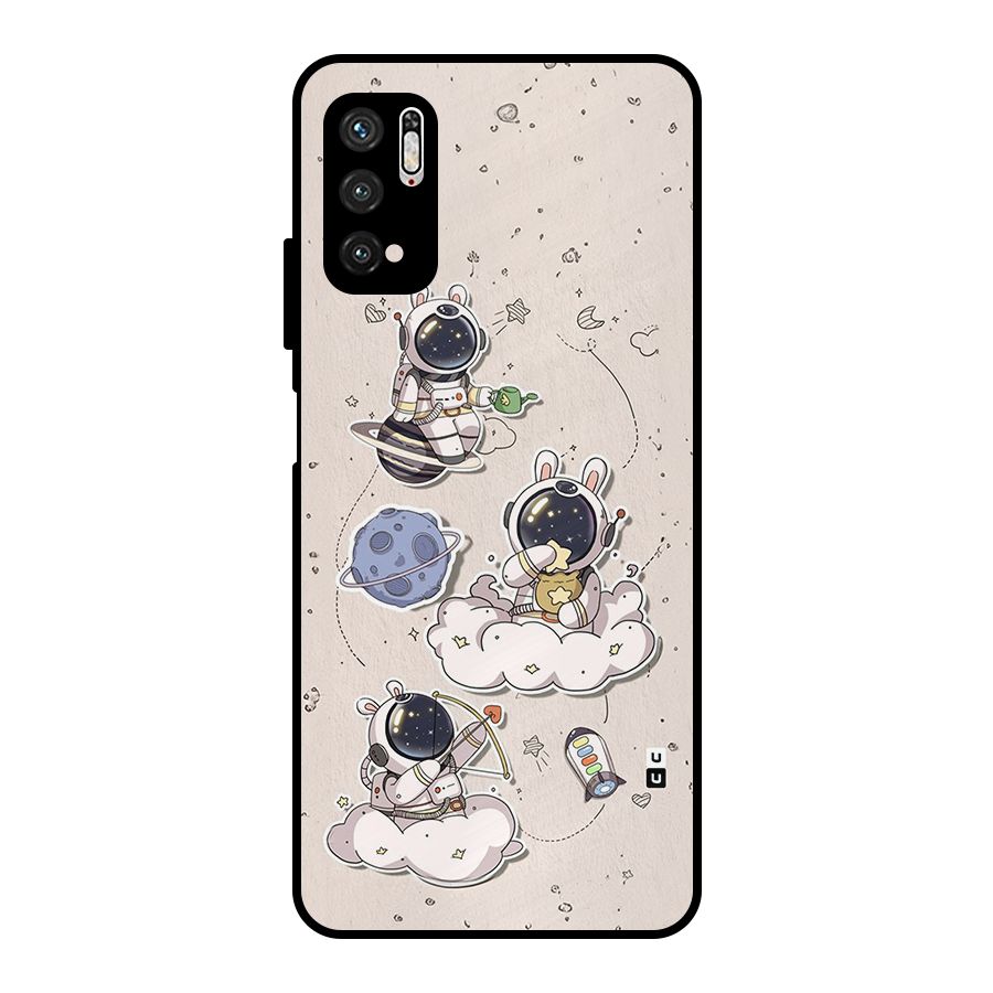 Lovely Astronaut Playing Metal Back Case for Poco M3 Pro 5G
