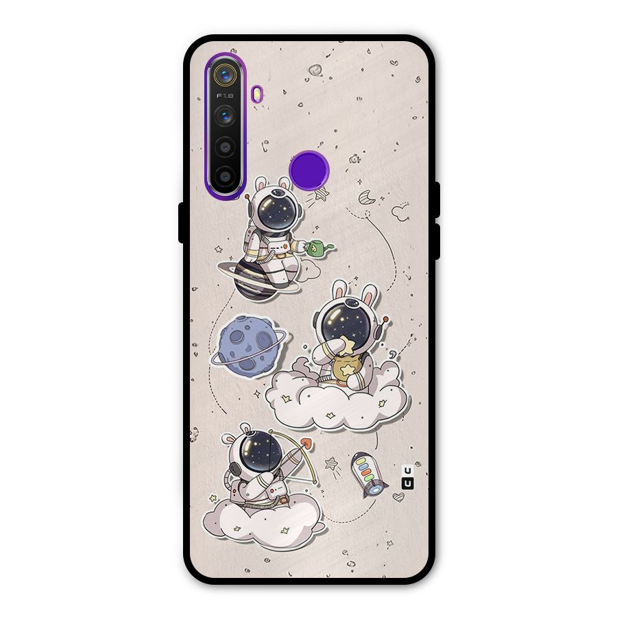 Lovely Astronaut Playing Metal Back Case for Realme 5i