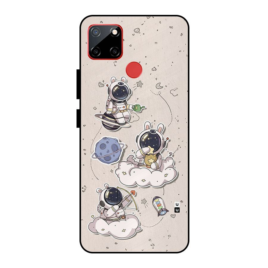 Lovely Astronaut Playing Metal Back Case for Realme C12