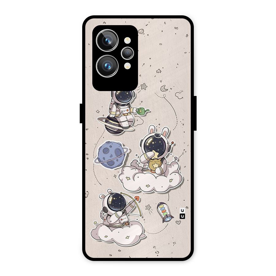 Lovely Astronaut Playing Metal Back Case for Realme GT2 Pro