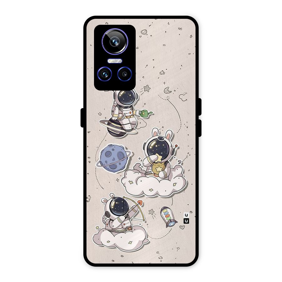 Lovely Astronaut Playing Metal Back Case for Realme GT Neo 3