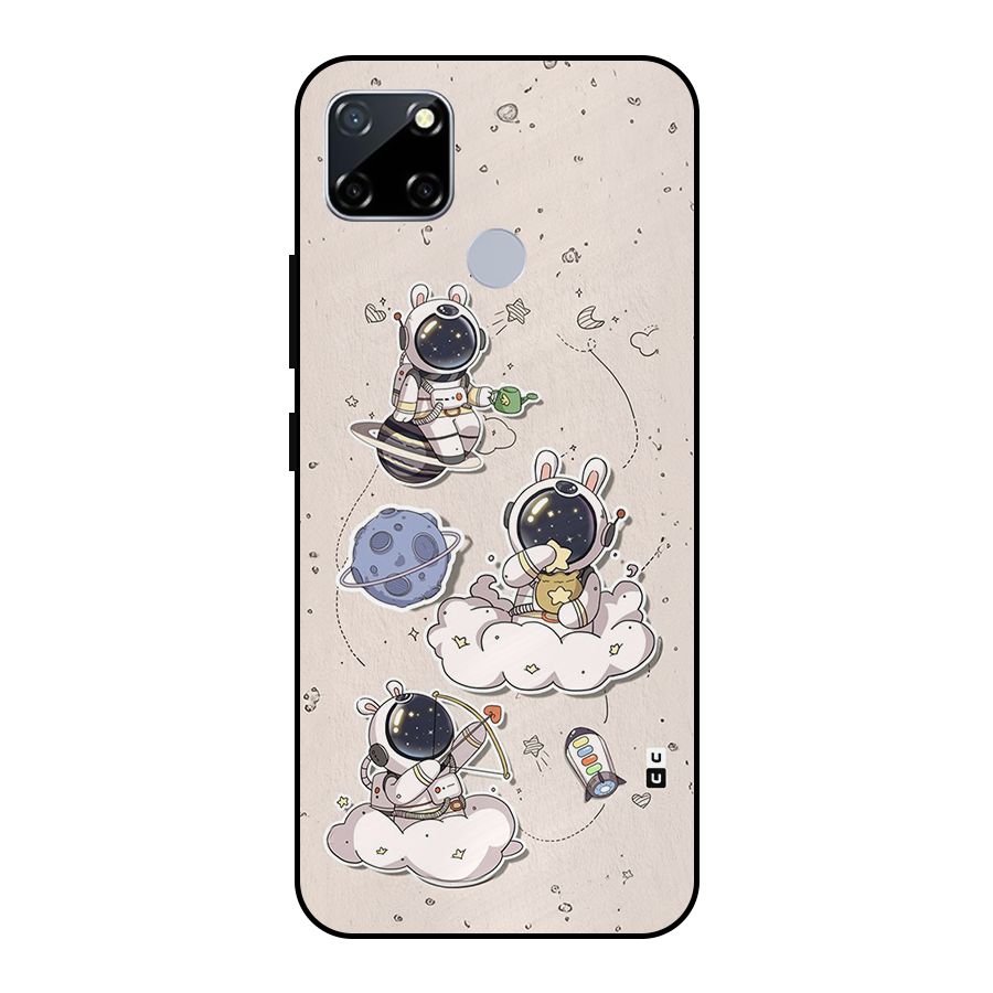 Lovely Astronaut Playing Metal Back Case for Realme Narzo 30A