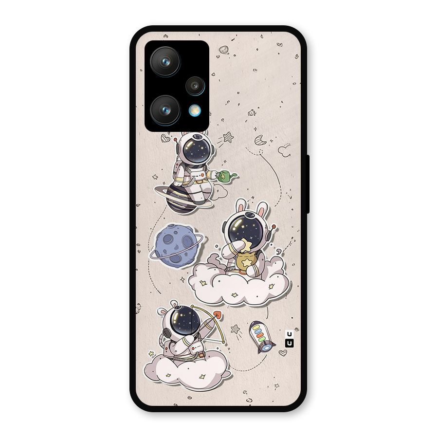 Lovely Astronaut Playing Metal Back Case for Realme Narzo 50 Pro
