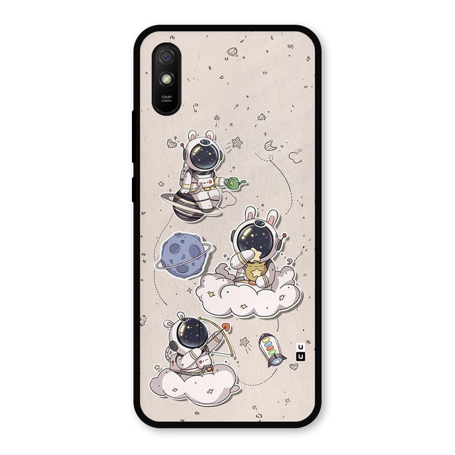 Lovely Astronaut Playing Metal Back Case for Redmi 9a