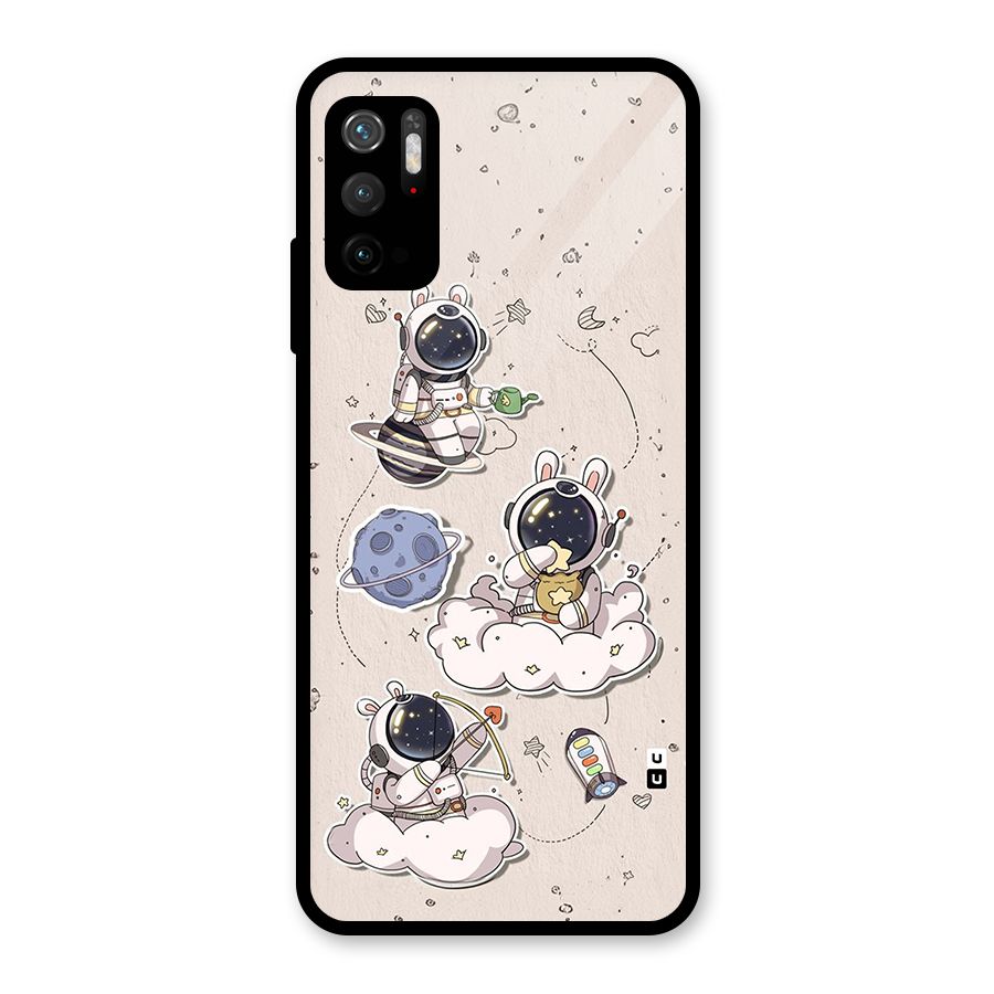 Lovely Astronaut Playing Metal Back Case for Redmi Note 10T 5G