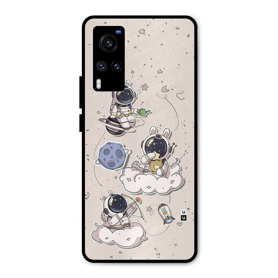 Lovely Astronaut Playing Metal Back Case for Vivo X60