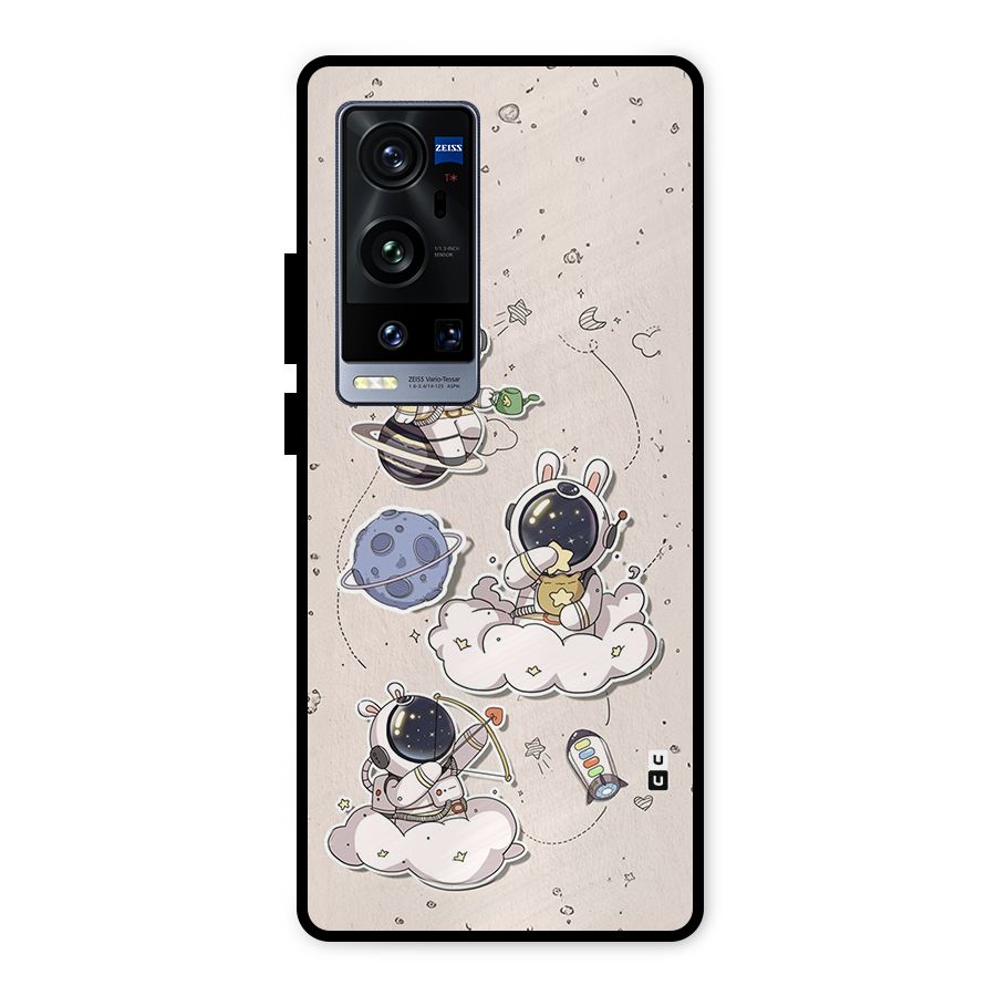 Lovely Astronaut Playing Metal Back Case for Vivo X60 Pro Plus