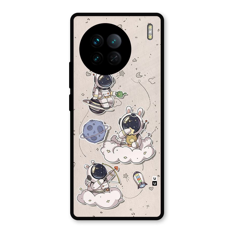 Lovely Astronaut Playing Metal Back Case for Vivo X90