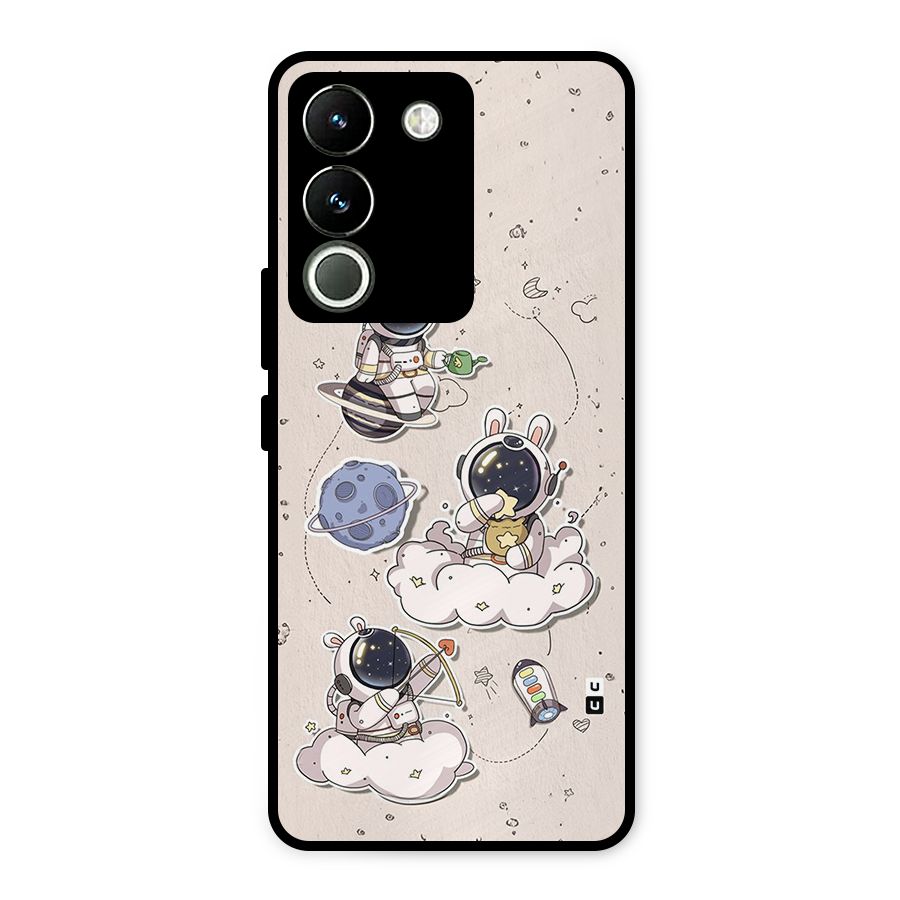 Lovely Astronaut Playing Metal Back Case for Vivo Y200