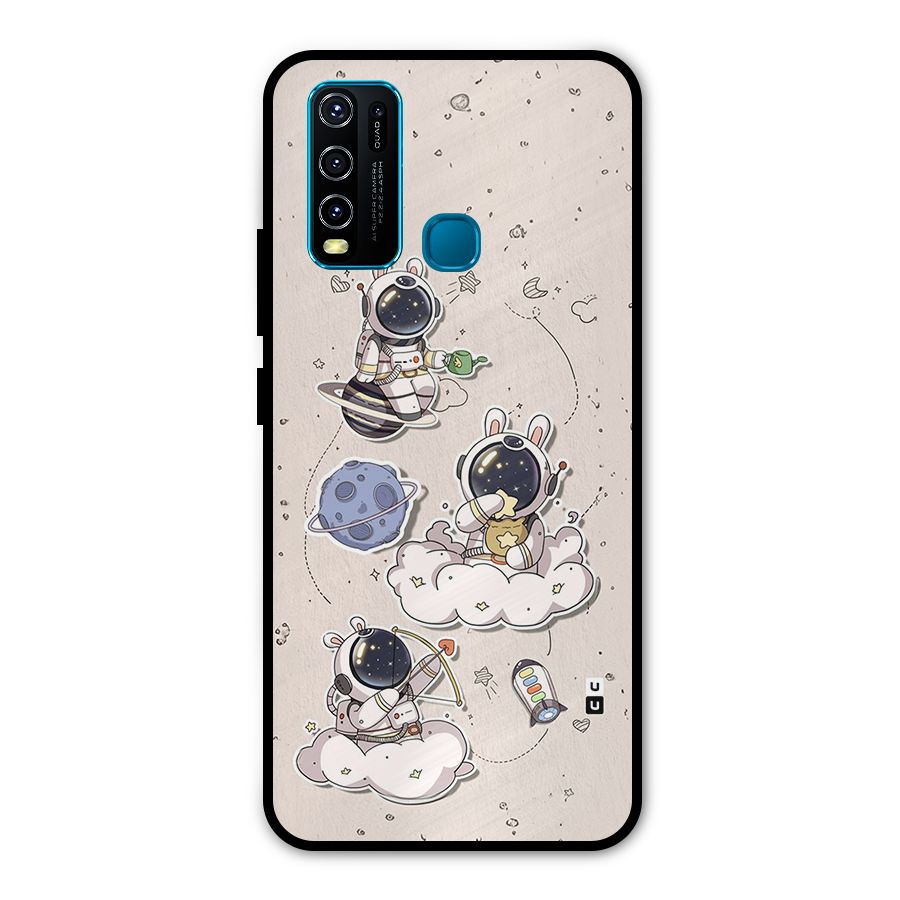 Lovely Astronaut Playing Metal Back Case for Vivo Y30